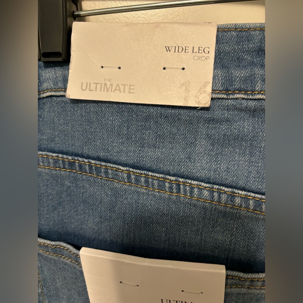 Soft Surroundings Ultimate Denim Wide Leg Crop Jeans NWT 16 - Picture 11 of 14